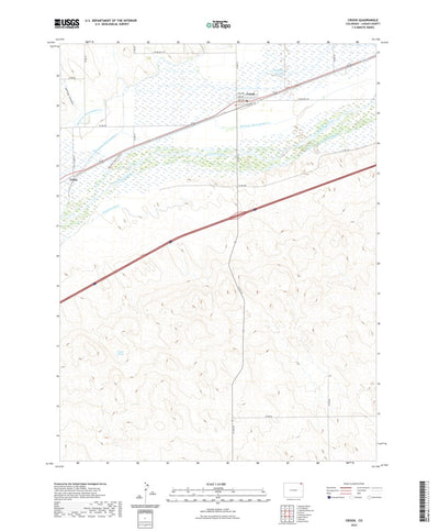 United States Geological Survey Crook, CO (2022, 24000-Scale) digital map