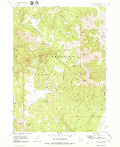 United States Geological Survey Crook Peak, OR (1968, 24000-Scale) digital map