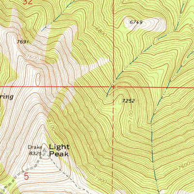 United States Geological Survey Crook Peak, OR (1968, 24000-Scale) digital map