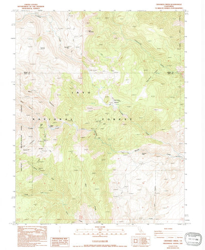 United States Geological Survey Crooked Creek, CA (1987, 24000-Scale) digital map