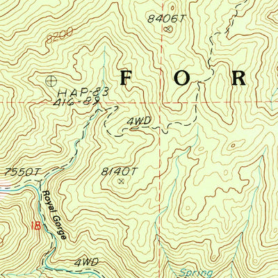 United States Geological Survey Crooked Creek, CA (1987, 24000-Scale) digital map