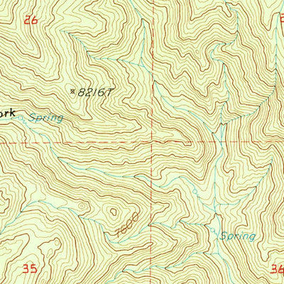 United States Geological Survey Crooked Creek, CA (1987, 24000-Scale) digital map