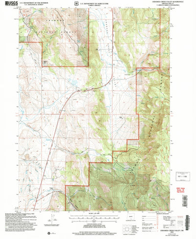 United States Geological Survey Crooked Creek Valley, OR (2004, 24000-Scale) digital map
