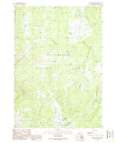 United States Geological Survey Crooked Creek, WY (1989, 24000-Scale) digital map