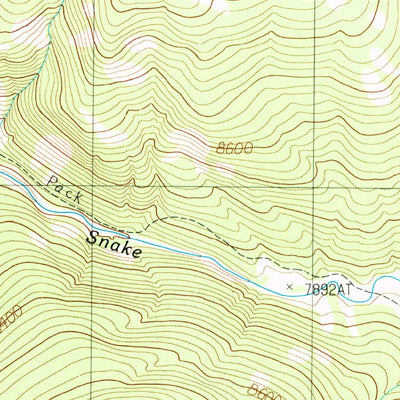 United States Geological Survey Crooked Creek, WY (1989, 24000-Scale) digital map