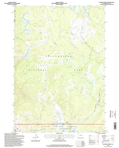 United States Geological Survey Crooked Creek, WY (1996, 24000-Scale) digital map