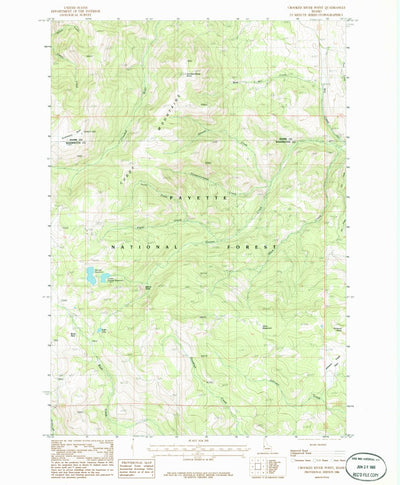 United States Geological Survey Crooked River Point, ID (1986, 24000-Scale) digital map