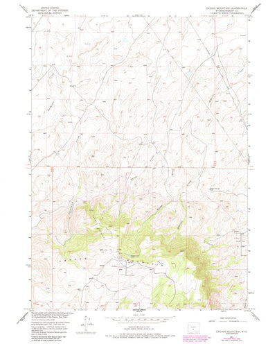 United States Geological Survey Crooks Mountain, WY (1951, 24000-Scale) digital map