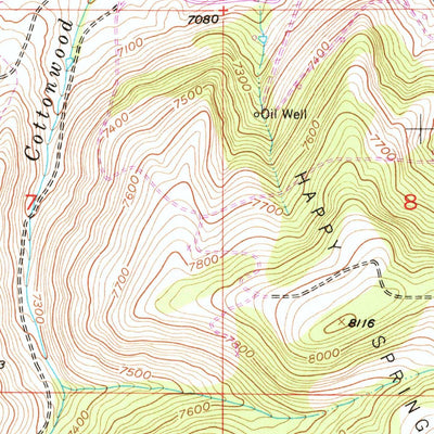 United States Geological Survey Crooks Mountain, WY (1951, 24000-Scale) digital map