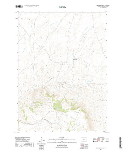United States Geological Survey Crooks Mountain, WY (2021, 24000-Scale) digital map