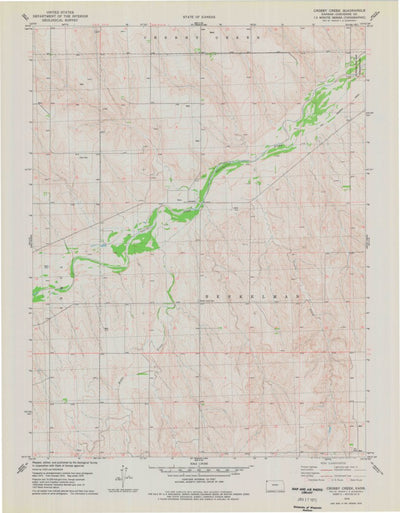 United States Geological Survey Crosby Creek, KS (1978, 24000-Scale) digital map