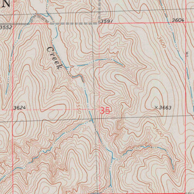 United States Geological Survey Crosby Creek, KS (1978, 24000-Scale) digital map