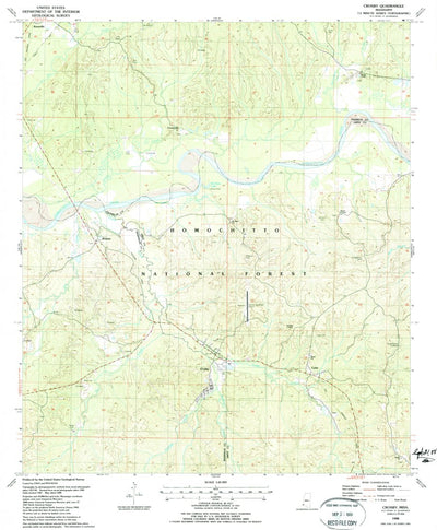 United States Geological Survey Crosby, MS (1988, 24000-Scale) digital map