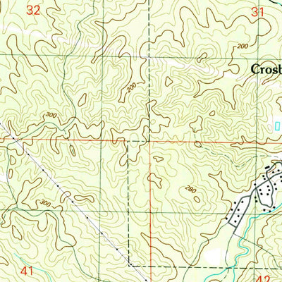 United States Geological Survey Crosby, MS (1988, 24000-Scale) digital map
