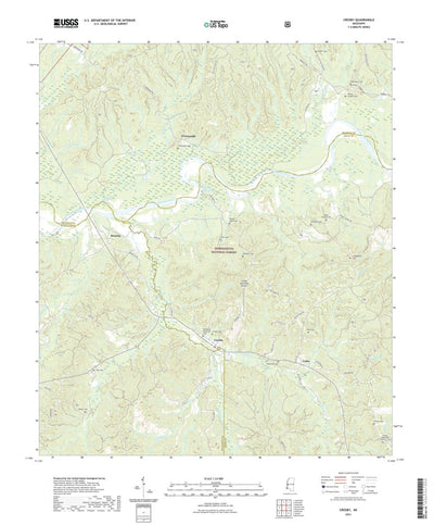 United States Geological Survey Crosby, MS (2021, 24000-Scale) digital map
