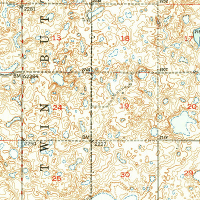 United States Geological Survey Crosby, ND (1950, 62500-Scale) digital map