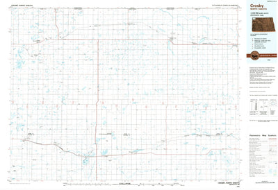 United States Geological Survey Crosby, ND (1984, 100000-Scale) digital map