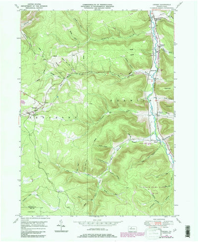 United States Geological Survey Crosby, PA (1948, 24000-Scale) digital map