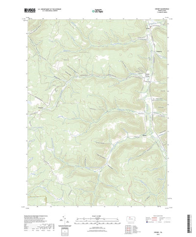 United States Geological Survey Crosby, PA (2023, 24000-Scale) digital map