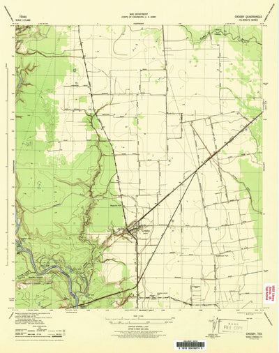 United States Geological Survey Crosby, TX (1944, 31680-Scale) digital map