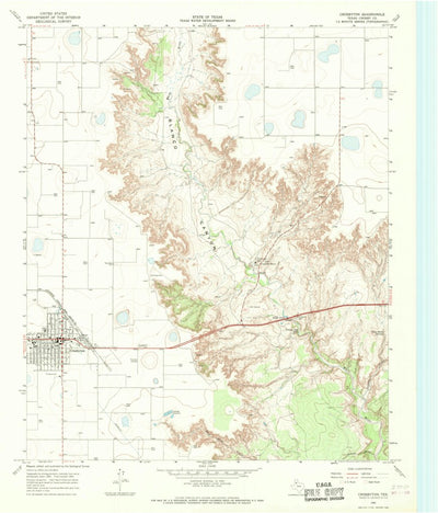 United States Geological Survey Crosbyton, TX (1966, 24000-Scale) digital map