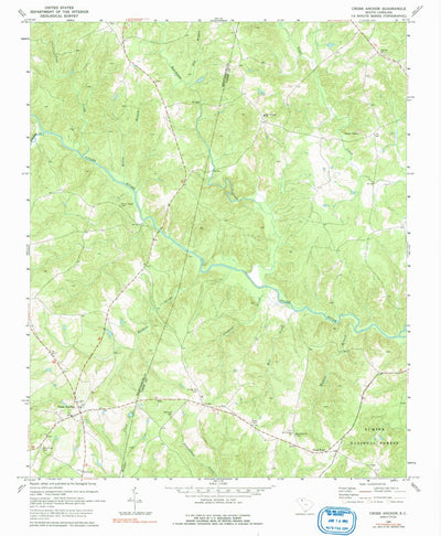 United States Geological Survey Cross Anchor, SC (1969, 24000-Scale) digital map