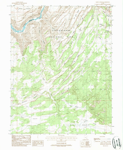 United States Geological Survey Cross Canyon, UT (1988, 24000-Scale) digital map