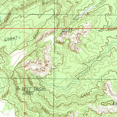 United States Geological Survey Cross Canyon, UT (1988, 24000-Scale) digital map