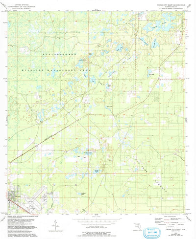 United States Geological Survey Cross City East, FL (1954, 24000-Scale) digital map