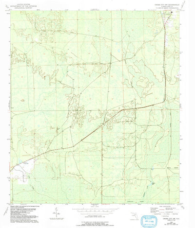 United States Geological Survey Cross City SW, FL (1954, 24000-Scale) digital map