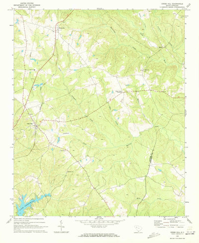 United States Geological Survey Cross Hill, SC (1970, 24000-Scale) digital map