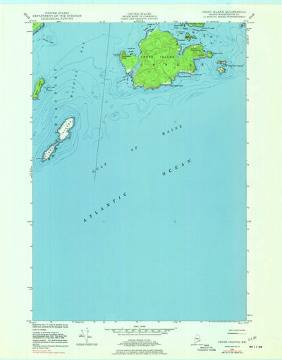 United States Geological Survey Cross Island, ME (1949, 24000-Scale) digital map