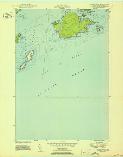 United States Geological Survey Cross Island, ME (1950, 24000-Scale) digital map