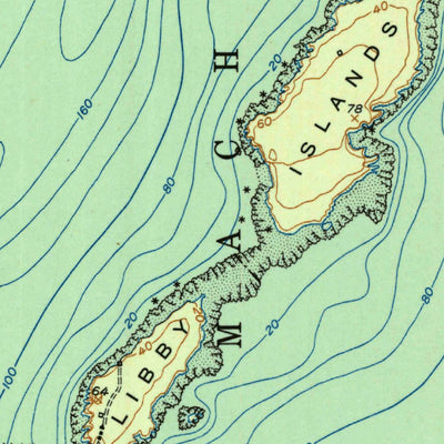 United States Geological Survey Cross Island, ME (1950, 24000-Scale) digital map