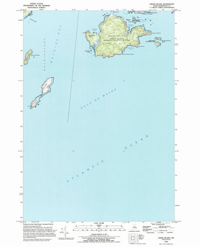 United States Geological Survey Cross Island, ME (1993, 24000-Scale) digital map