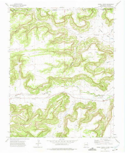 United States Geological Survey Cross L Ranch, NM-CO (1972, 24000-Scale) digital map