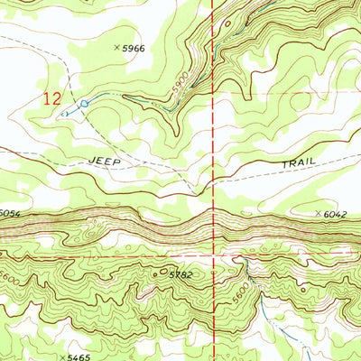 United States Geological Survey Cross L Ranch, NM-CO (1972, 24000-Scale) digital map