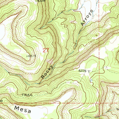 United States Geological Survey Cross L Ranch, NM-CO (1972, 24000-Scale) digital map