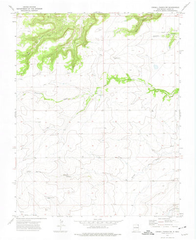 United States Geological Survey Cross L Ranch SW, NM (1972, 24000-Scale) digital map