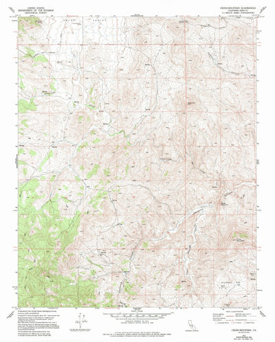 United States Geological Survey Cross Mountain, CA (1972, 24000-Scale) digital map