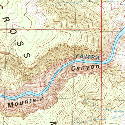 United States Geological Survey Cross Mountain Canyon, CO (1986, 24000-Scale) digital map