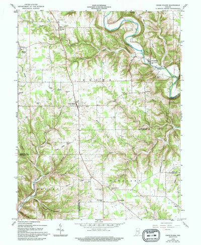 United States Geological Survey Cross Plains, IN (1959, 24000-Scale) digital map
