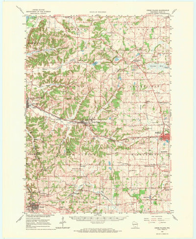 United States Geological Survey Cross Plains, WI (1962, 62500-Scale) digital map