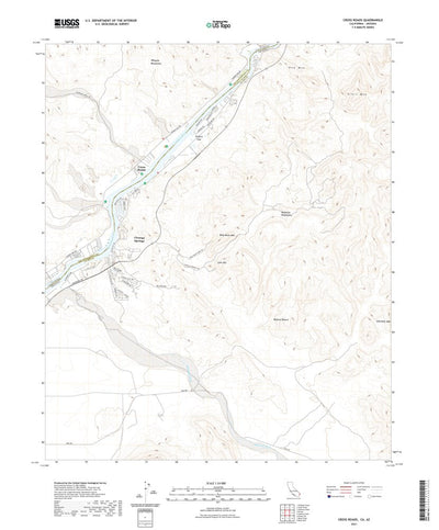 United States Geological Survey Cross Roads, CA (2021, 24000-Scale) digital map