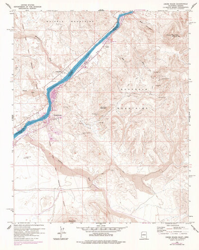 United States Geological Survey Cross Roads, CA-AZ (1959, 24000-Scale) digital map