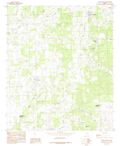 United States Geological Survey Cross Roads, TX (1984, 24000-Scale) digital map
