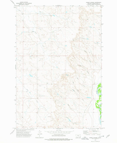 United States Geological Survey Cross S School, MT (1973, 24000-Scale) digital map
