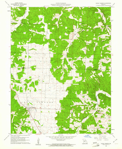 United States Geological Survey Cross Timbers, MO (1960, 24000-Scale) digital map