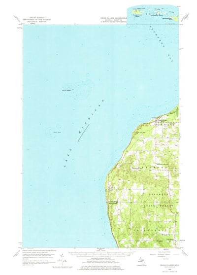 United States Geological Survey Cross Village, MI (1958, 62500-Scale) digital map