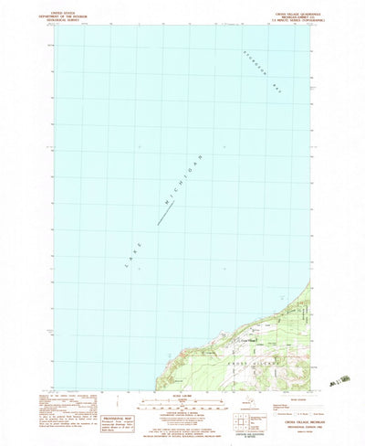 United States Geological Survey Cross Village, MI (1982, 25000-Scale) digital map